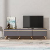 BMdekor Asil Antrasit Meşe 180 cm Tv Sehpası