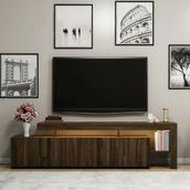 BMdekor Buğra Ceviz LED Işıklı 192 cm Tv Sehpası