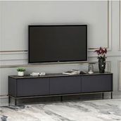 BMdekor Kozan Antrasit Mermer Desen 180 cm Tv Sehpası