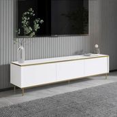 BMdekor Kozan Beyaz Gold 180 cm Tv Sehpası