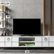 BMdekor Levista Beyaz 180 cm Tv Ünitesi