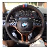 Bmw Gt M-logolu Oto Deri Dikmeli Direksiyon Kılıfı