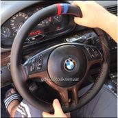 Bmw X1 M Logolu Oto Deri Dikmeli Direksiyon Kılıfı