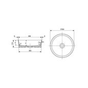 Bocchi 1494-011-0125 Slim Line Yuvarlak 38 cm Mat Kaşmir Lavabo