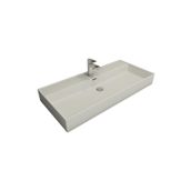 Bocchi 1537-005-0126 Milano 80 cm Parlak Siyah Tezgah Üstü Asma Lavabo