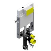 Bocchi 8.5 cm Krom Panel ve Ankastre Stop Valf Asma Klozetler için Gömme Rezervuar Seti