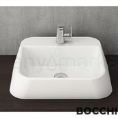 BOCCHI Elba 1074-001-0126 42 cm Parlak Beyaz Batarya Banklı Çanak Lavabo