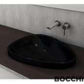 Bocchi Etna 1112-005-0125 58 cm Parlak Siyah Tezgah Üstü Lavabo