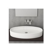 Bocchi Vessel Elips Çanak 85 cm Parlak Beyaz Lavabo