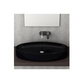 Bocchi Vessel Elips Çanak 85 cm Parlak Siyah Lavabo