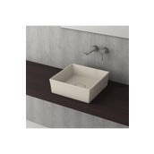 Bocchi Vessel Tezgah Üstü Dikdörtgen 60x38 cm Parlak Beyaz Lavabo