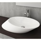 Bocchi Vessel Yatay Çanak 72 cm Parlak Beyaz Lavabo