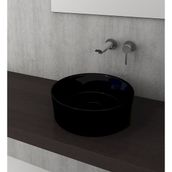 Bocchi Vessel Yuvarlak 38 cm Parlak Siyah Lavabo