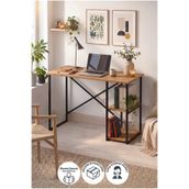 Bofigo 110X50 cm 2 Raflı Çalışma Masası Bilgisayar Masası Ofis Masası Ders Masası Ümit Çam