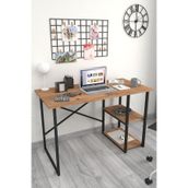 Bofigo 60X120 Cm 2 Raflı Çalışma Masası Bilgisayar Masası Ofis Ders Yemek Masası Kafka Çam