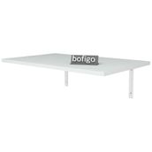 Bofigo 72x45 cm Beyaz Duvara Monteli Katlanır Mutfak Balkon Çalışma Masası