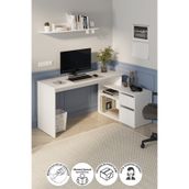 Bofigo Çalışma Masası Fonksiyonel Çalışma Masası Ofis Masası Beyaz