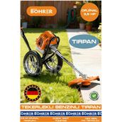 Böhrer Orjinal 3.5 Hp Benzinli Tekerlekli Tırpan - Ot Çalı Diken Kesme Makinesi