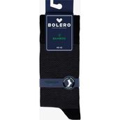 Bolero Premium Dikişsiz Yazlık Nokta Desenli Siyah Bambu Erkek Çorap