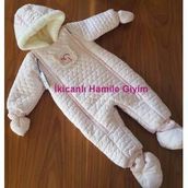 Bombili Pembe Kış Bebek Welsoft Patiksiz Bebek Tulum