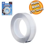 Bondit Nano Cift Tarafli Bant Montaj Cok Amacli Guclu Yapistirma Bandi Seffaf 20 Mm X 1 Metre