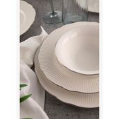 Bone Ilay 26 Parça 6 Kişilik Yemek Takımı Platin Fileli