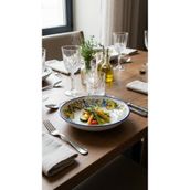 Bonna Porselen Albufera Mid White Bloom Deep Plate 23 cm Çukur Tabak 1000 cc