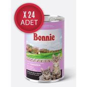 Bonnie Sos İçinde Tavuklu 24x400 gr Konserve Kedi Maması