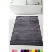 Bonny Home 120x180 cm Elite Antrasit Peluş Kaymaz Tabanlı Pufidik Banyo Halısı