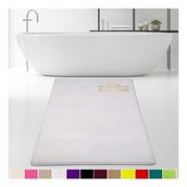 Bonny Home 120x180 cm Elite Beyaz Peluş Kaymaz Tabanlı Pufidik Banyo Halısı