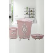 Bonny Home Lisa Kirli Pudra Çamaşır Sepeti Seti