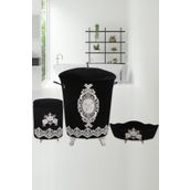 Bonny Home Lisa Kirli Siyah Çamaşır Sepeti Seti