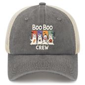 Boo Boo Crew Cadılar Bayramı Kamyoncu Şapkası Erkek Moda Örgü Beyzbol Şapkası Yaz için