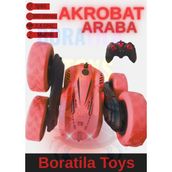 Boratila Toys Uzaktan Kumandalı Işıklı Şarjlı 2.4 Ghz Müzikli Demolu Kırılmaz Akrobat Araba - Kırmızı