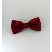 Bordo Düz Renk Saten Papyon - SP-03
