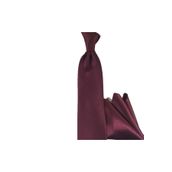 Bordo Mürdüm Düz Sade Kravat 4151-Bordo