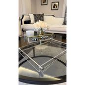 Boru Kulp 4-6 Kişilik Çay/kahve/söz/nişan Pleksi Sunum Tepsisi Gümüş Kulp 5mm Pleksi