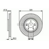 Bosch 0986479A21 0 Ceed 12 Optima 12 İx35 12 I40 12 320X28x5dlxhvlı 51712D7100 Ön Fren Diski