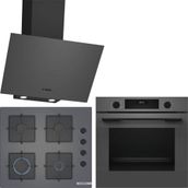 Bosch Antrasit Gri Ankastre Set HUA717BN0T-POP6C9P31O-DWK64PJ70T