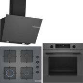 Bosch Antrasit Gri / Gri Ankastre Set HUA736EN0T-POP6C9P31O-DWK66PJ70T