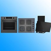 Bosch Antrasit-siyah 3'lü Ankastre Set ( Hua717bn0t-pop6c9p30o-dwk63pj61t ) Antrasit