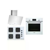 Bosch Beyaz 3 Lü Ankastre Set 302 HBF512BW1T POP7C2P30O DWK64PJ20T Enerji Sınıfı A Modern Mutfak Uyumlu