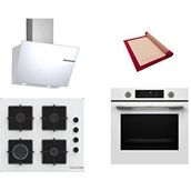Bosch Beyaz 3 Lü Ankastre Set 415 ( HUA736EV0T - POP6C2P30O - DWK66PJ20T ) - Buhar Destekli - Pişirme Matı ile