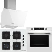 Bosch Beyaz 3 Lü Ankastre Set 487 ( HUA736EV0T - POP6C2P31O - DWK63PJ20T ) - Buhar Destekli -