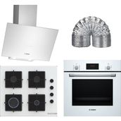 Bosch Beyaz 3'lü Ankastre Set 325 HBF512BW1T POP6C2P30O DWK64PJ20T Enerji Sınıfı A Beyaz Renk