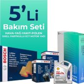 Bosch BMW 2.20D Coupe Shell Motor Yağlı 2014-2019 5'li Filtre Bakım Seti