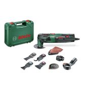 Bosch Çok Fonksiyonlu PMF 250 CES 250 watt 8 Parça Aksesuar ve 5 Parça Zımpara Kağıdı Taşıma Çantasında Matkap