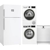 Bosch Dörtlü Beyaz Eşya Seti (KDN86AWF1N-WGK264Z0TR-WQG244C1TR-SMS26DW00T)=