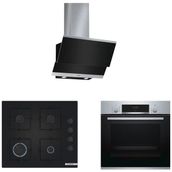 Bosch DWK065G60T - POP6C6P30O - HBF534ES0T Inox 3'lü Ankastre Set