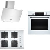 Bosch DWK64PJ20T - HBF534EW3T - POP7C2O12O Beyaz 3'lü Ankastre Set